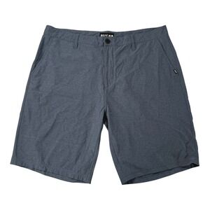 Reef Mens Hybrid Board Shorts Size 38 Blue Heathered Stretch Surf Walk Shorts